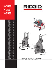 RIDGID K-3800 Operating Instructions Manual