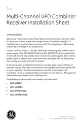 GE GEC-16VDPBC Installation Sheet