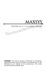 DSC Maxsys PC4164 Installation Manual
