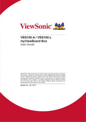 ViewSonic myViewBoard VBS100-A User Manual