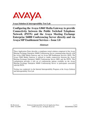 Avaya G860 Configuring Manual