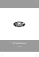 Nostalgia Electrics JFD100 Series Instructions And Recipes Manual
