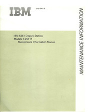 IBM 5251 Series Maintenance Information Manual