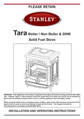 Stanley Tara Installation And Operating Instructions Manual