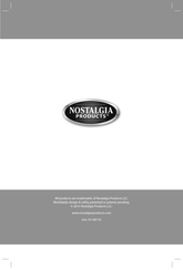 Nostalgia Electrics JFD100 Series Instructions And Recipes Manual