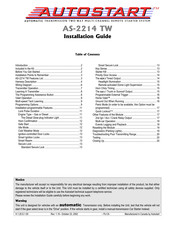 Autostart AS-2214 TW Installation Manual