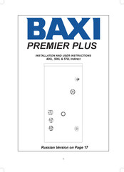 Baxi PREMIER PLUS 400 Installation And User Instructions Manual
