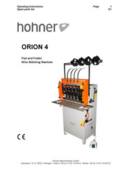 Hohner ORION 4 Operating Instructions Manual