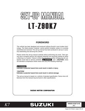 Suzuki LT-Z90K7 Setup Manual
