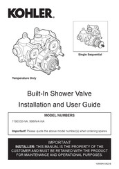 Kohler 1190330-NA Installation And User Manual