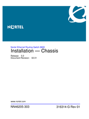 Nortel Ethernet Routing Switch 8600 Installation Manual