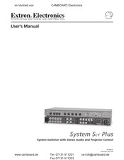 Extron electronics System 5cr Plus User Manual