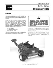 Toro HydroJect 3010 Service Manual