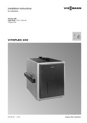 Viessmann Vitoplex 200 SX2A 1300 Installation Instructions Manual