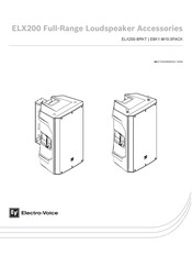 Electro-Voice EBK1-M10-3PACK Installation Notes