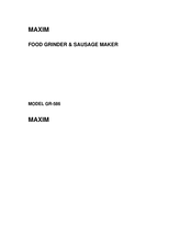 Maxim GR-586 Manual