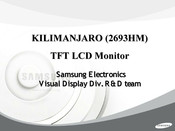 Samsung KILIMANJARO 2693HM Manual