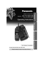 Panasonic KX-TC1851CB Operating Instructions Manual