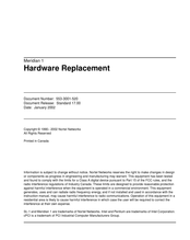 Nortel Meridian 1 Hardware Replacement Manual