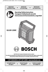 Bosch GLI18V-1200C Operating/Safety Instructions Manual