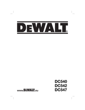 DeWalt DC547 Instructions Manual