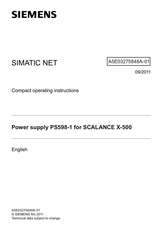 Siemens SIMATIC NET PS598-1 Compact Operating Instructions