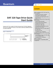 Quantum DAT 320 CD320UE Quick Start Manual