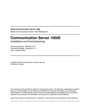 Nortel 1000E Installation And Commissioning Manual