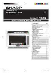 Sharp R-1900J Operation And Cooking Manual