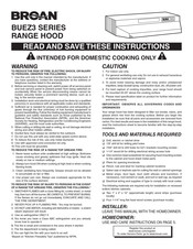 Broan BUEZ3 Series Instructions Manual