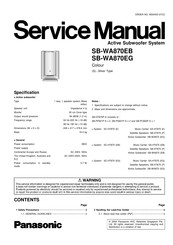 Panasonic SB-WA870EG Service Manual