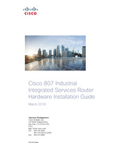 Cisco 807 Hardware Installation Manual
