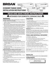 Broan BUEZ1 Installation Instructions Manual