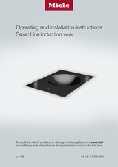 Miele SmartLine Series Operating And Installation Instructions