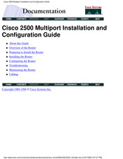 Cisco 2522/CPA2522 Installation And Configuration Manual