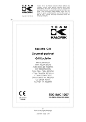 Team Kalorik TKG RAC 1007 Operating Instructions Manual