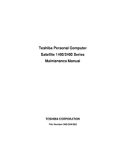 Toshiba Satellite 1400 Series Maintenance Manual