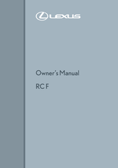 Lexus RC F Owner's Manual