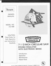 Sears Craftsman 315.11881 Owner's Manual