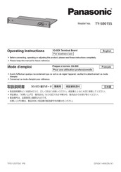 Panasonic TY-SB01SS Operating Instructions Manual