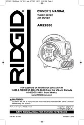 RIDGID AM22650 Owner's Manual