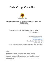 PSC XANTRA VV ADVANCED Installation And Operating Instructions Manual