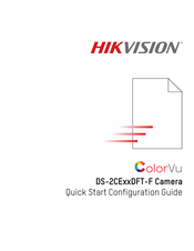 HIKVISION ColorVu DS-2CE DFT-F Series Quick Start Configuration Manual