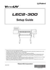 Roland VersaUV LEC2-300 Setup Manual