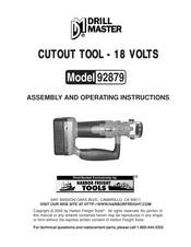 Drill Master 92879 Assembly And Operating Instructions Manual