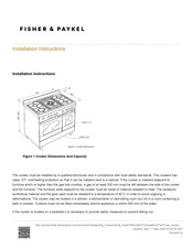 Fisher & Paykel OR90LDBGFX3 Installation Instructions Manual