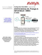 Avaya S8 0 Series Configuration Note