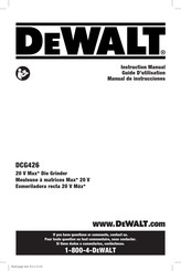 DeWalt DCG426 Instruction Manual