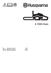 Husqvarna K 7000 Chain Operator's Manual