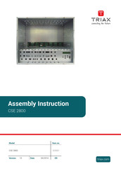 Triax CSE 2800 Assembly Instruction Manual